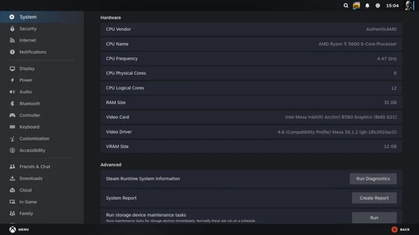 Энтузиаст запустил SteamOS с видеокартой Intel Arc B580